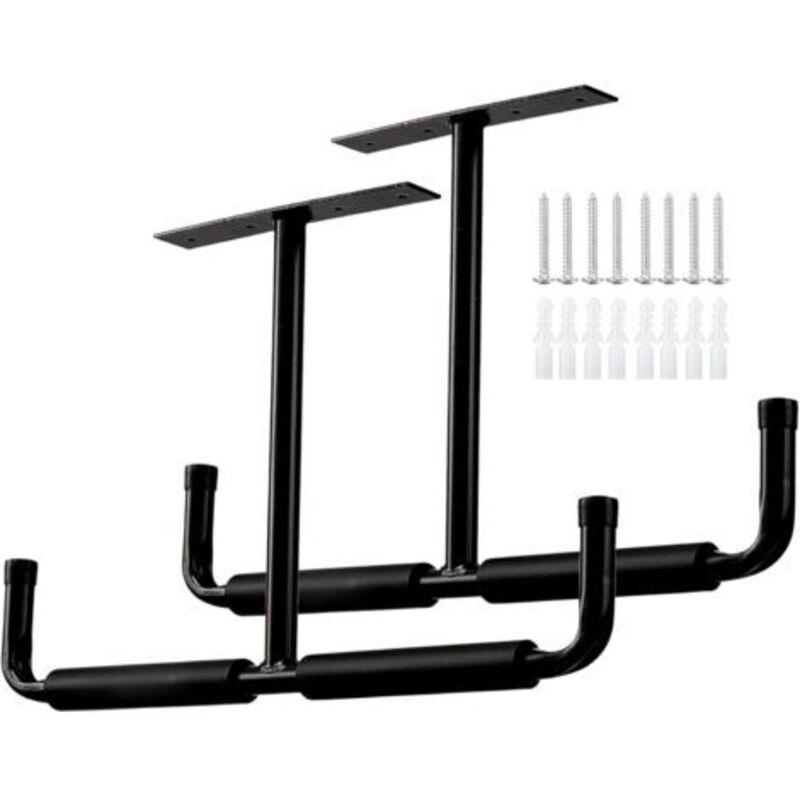 Garagenhaken, Doppel-Fahrradwandhaken aus Stahl mit rutschfester EVA-Beschichtung, Mehrzweck-Aufbewahrungshaken für Werkzeuge, Fahrräder,