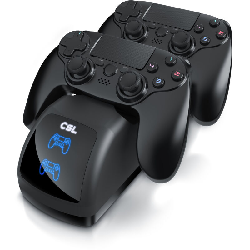 Csl-computer - csl Dual Ladestation für 2x PS4 Gamepads - PS4 Controller Stand Charger / Ladegerät