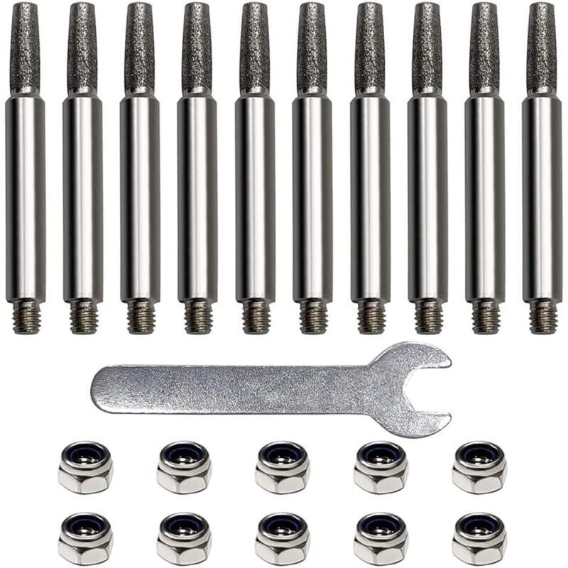 CSPARCV (10 Stück) Kettensägenschärfer, Kettenschärfer für Kettensägen, Kettenschärfer, Kettenschärfer, Kettensägen und Schärfen, 4 mm