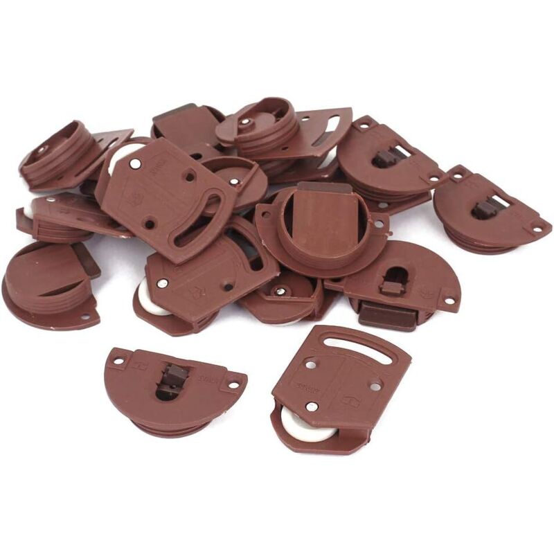 Csparkv - 10 Paar Rollen, Schrank, Schiebetür, Kleiderschrank, Kleiderschrank, Rad, Führungsrolle, Zahnrad, Kettenrad