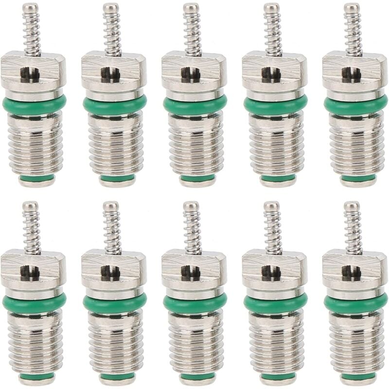 Csparkv - 10-teiliger Klimaanlagen-Ventileinsatz, R134a Kfz-Klimaanlagen-Teileventileinsatz, Klimaanlagen-Ventileinsatz-Kit für die meisten Autos