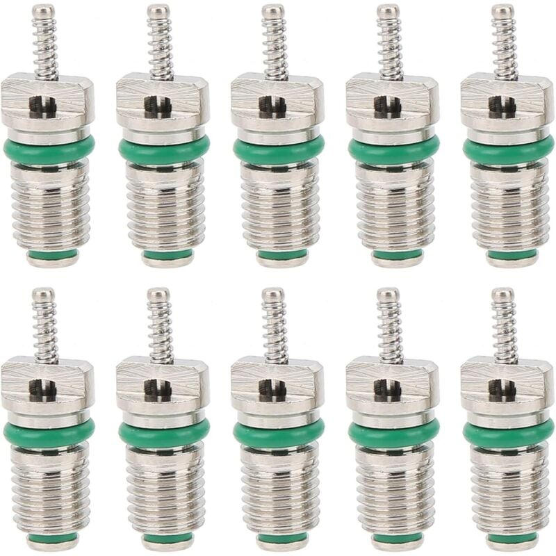 Csparkv - 10-teiliger Klimaanlagen-Ventileinsatz, R134a Kfz-Klimaanlagen-Teileventileinsatz, Klimaanlagen-Ventileinsatz-Kit für die meisten Autos