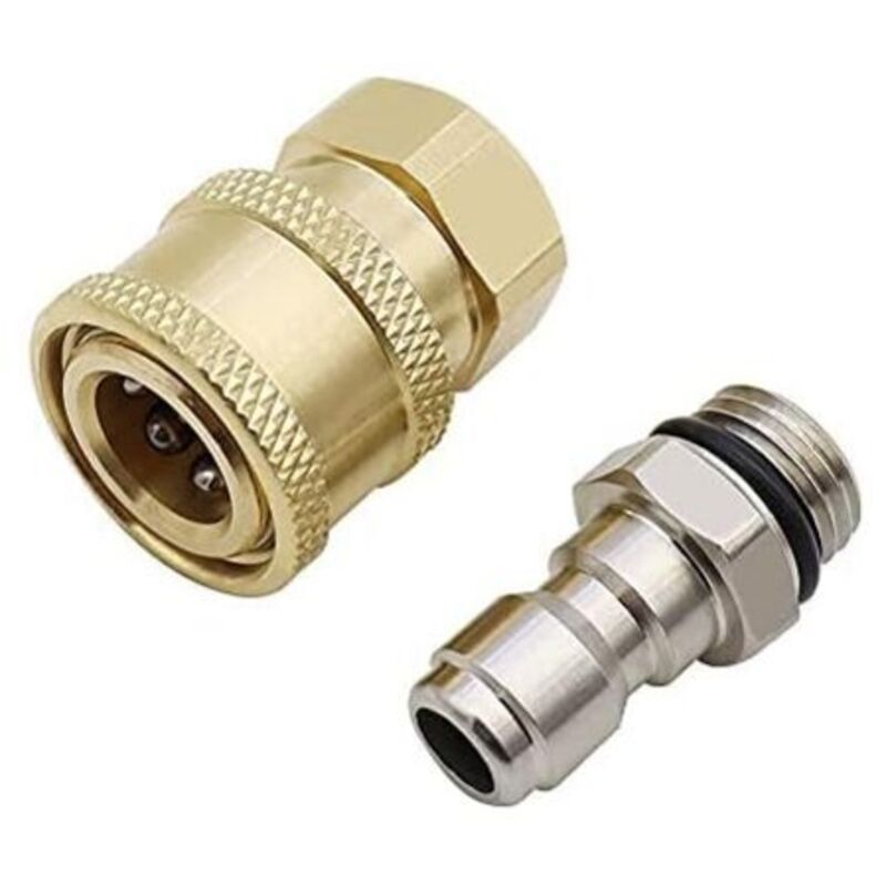 1/4 Zoll Hochdruckreiniger-Schnellkupplung, Messing-Adapter, Hochdruckreiniger-Kupplungen für Hochdruck-Wasserpistole. - KZQ