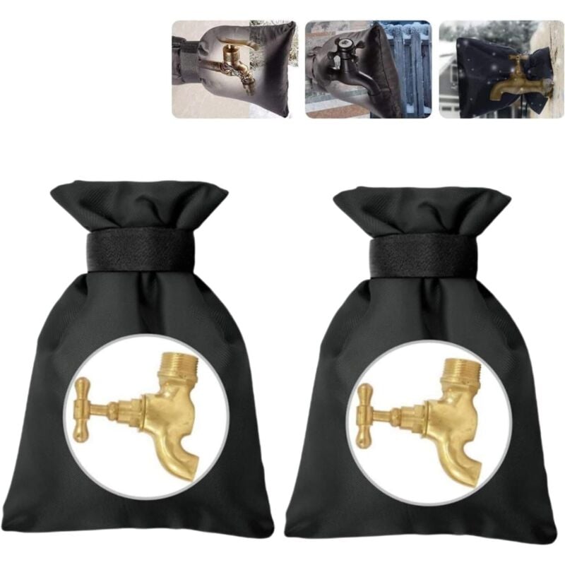 2 Stück Frostschutz-Wasserhahn-Abdeckung, Wasserhahn-Abdeckung, Wasserhahn-Abdeckung für den Außenbereich, Garten-Wasserhahn-Schutz,