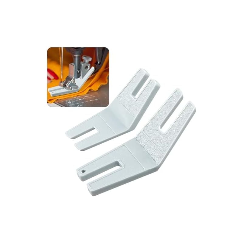2 Stücke Sperrige Nähhilfe Nähmaschine Nähfuß Werkzeug Weiß Kunststoff Geradstich Fuß Nähanleitung Nähmaschine Nähzubehör - Csparkv