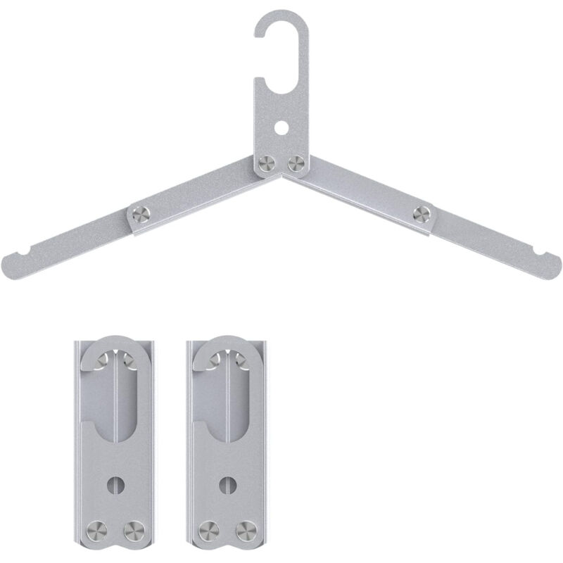 2er-Pack Premium-Kleiderbügel aus Aluminium, faltbare und tragbare Kleiderbügel für Kleidung und Socken, ideal für unterwegs und den Heimgebrauch,