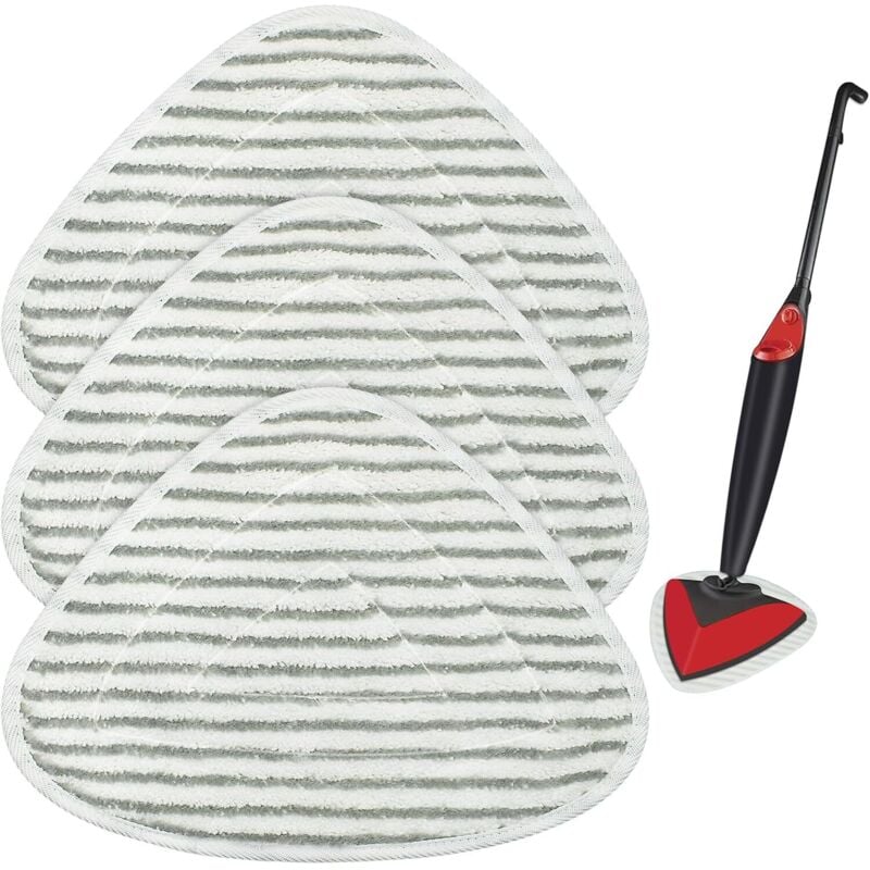 Csparkv - 3 Ersatz-Mikrofaser-Dampfreiniger, kompatibel mit Vileda Steam und Vileda Steam Plus, maschinenwaschbar