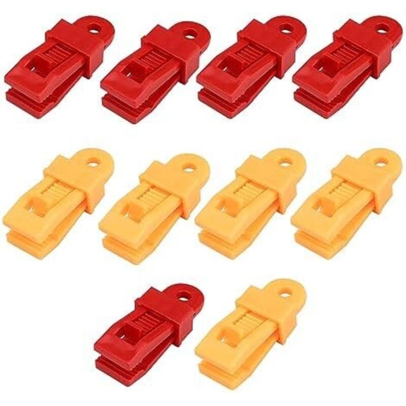 Csparkv - 31 x 81 x 30 mm, 10 Stück Befestigungsclips, Pool-Klemme, Markisen-Zelt-Klemme, robuste Planen-Clips-Set für Wohnwagen-Zelt-Markise