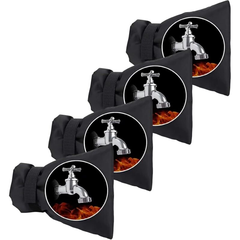 Csparkv - 4 Stück Wasserhahn-Abdeckung für den Außenbereich, Winter-Wasserhahn-Schutz, Frostschutzmittel, wasserdichte Wasserhahn-Abdeckung,