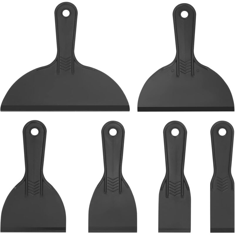 Csparkv - 6-teiliges Spachtelmesser, Kunststoffspatel, Farbschaber-Werkzeug für Aufkleber, Tapeten, Autogebäck – 1,5/2/3/4/6/8 Zoll
