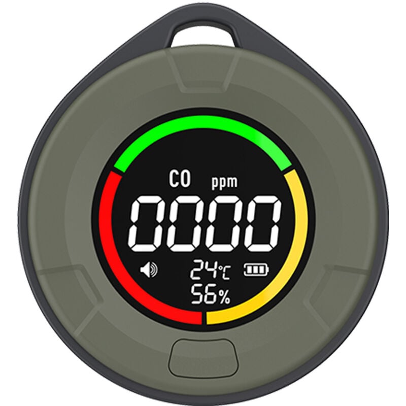 7,6 × 7,6 × 3 cm) Tragbarer CO2-Detektor, CO2-Detektor zur Überwachung der Raumluftqualität mit NDIR-Sensor und LCD-Display, CO2-Monitor mit Alarm