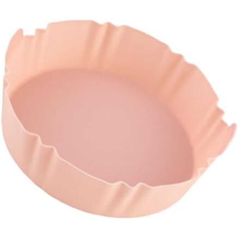 CSPARKV Backblech, 17,2 x 4,6 cm, Haushalts-Luftfritteusenmatte, Silikon-Backblech für Luftfritteuse, wiederverwendbare Luftfritteusenmatte, rosa