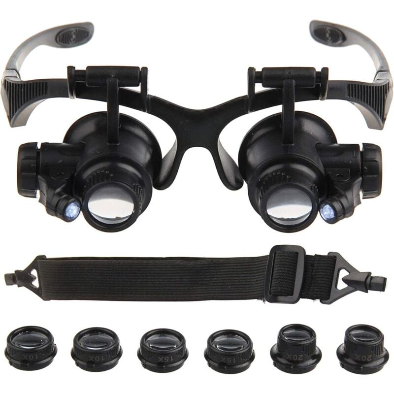 Csparkv - Frontmontage-Lupe, Vergrößerungsglas, Vergrößerungsglas, Juwelier, Uhrenreparaturset zum Lesen, Schmuckreparatur, Elektronikreparatur