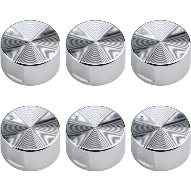 Gasherd-Knopf, Set mit 6 Universal-Gasherd-Bedienknöpfen mit 6 mm Durchmesser, universellen Einstellknöpfen, für Backofen, Herd und Kochplatten