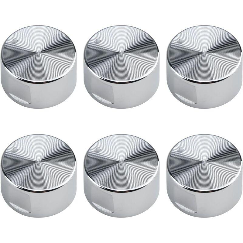 Gasherd-Knopf, Set mit 6 Universal-Gasherd-Bedienknöpfen mit 6 mm Durchmesser, universellen Einstellknöpfen, für Backofen, Herd und Kochplatten