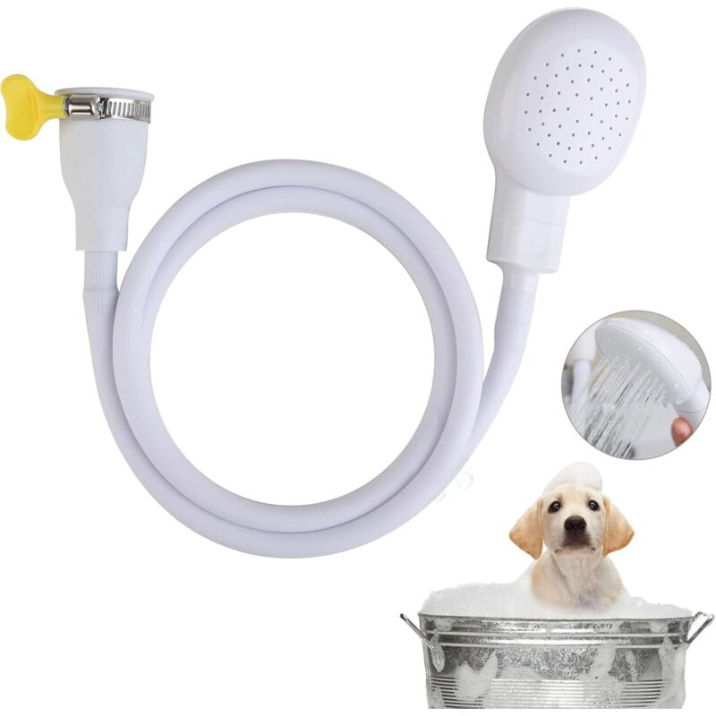 Csparkv - Haustier-Duschhahn-Set, tragbarer Haustier-Duschschlauch, Duschsprühschlauch, Duschkopf zum Baden von Babys, Haustieren.