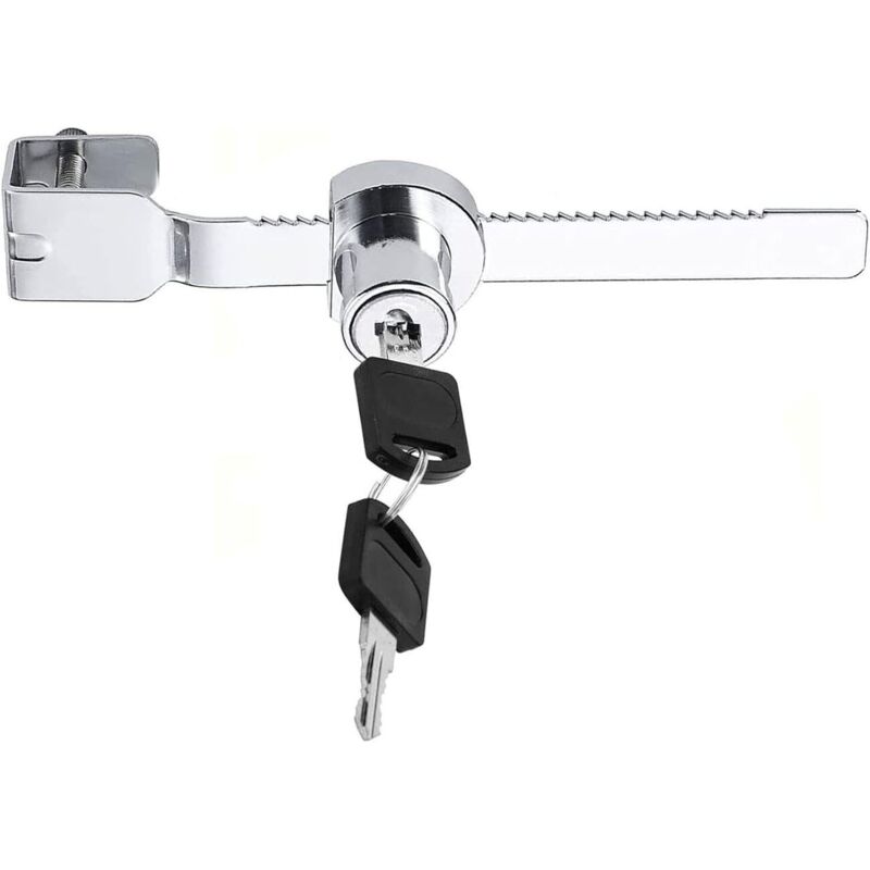 Csparkv - Schiebesägenschloss mit unterschiedlichem Schlüssel, Glasvitrinenschloss, Vivarium-Terrarium-Schaukasten-Glastür-Ratschenschloss