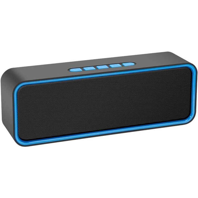 Tragbarer kabelloser Lautsprecher, Bluetooth 5.0-Lautsprecher mit 3D-Stereo-HiFi-Bass, 1200-mAh-Akku, 12 Stunden Spielzeit (blau) - Csparkv