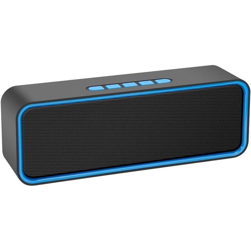 Tragbarer kabelloser Lautsprecher, Bluetooth 5.0-Lautsprecher mit 3D-Stereo-HiFi-Bass, 1200-mAh-Akku, 12 Stunden Spielzeit (blau) - Csparkv