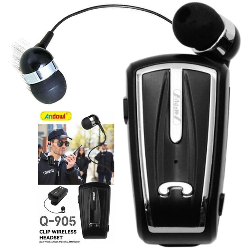 Trade Shop Traesio - Trade Shop - Bluetooth V5.0 Kabellose Kopfhörer, einziehbarer Clip-on-Kopfhörer Q-905 -