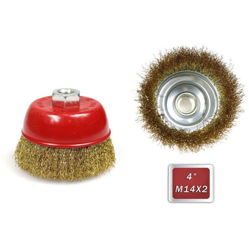 Trade Shop Traesio - Trade Shop - tazzola 100 mm per smerigliatrice flex mit ondulate ferren -
