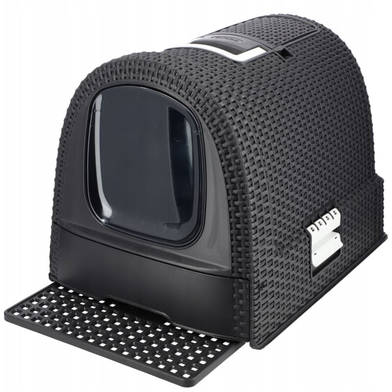 Pet Life Katzentoilette + Spatel, Graphit - Curver