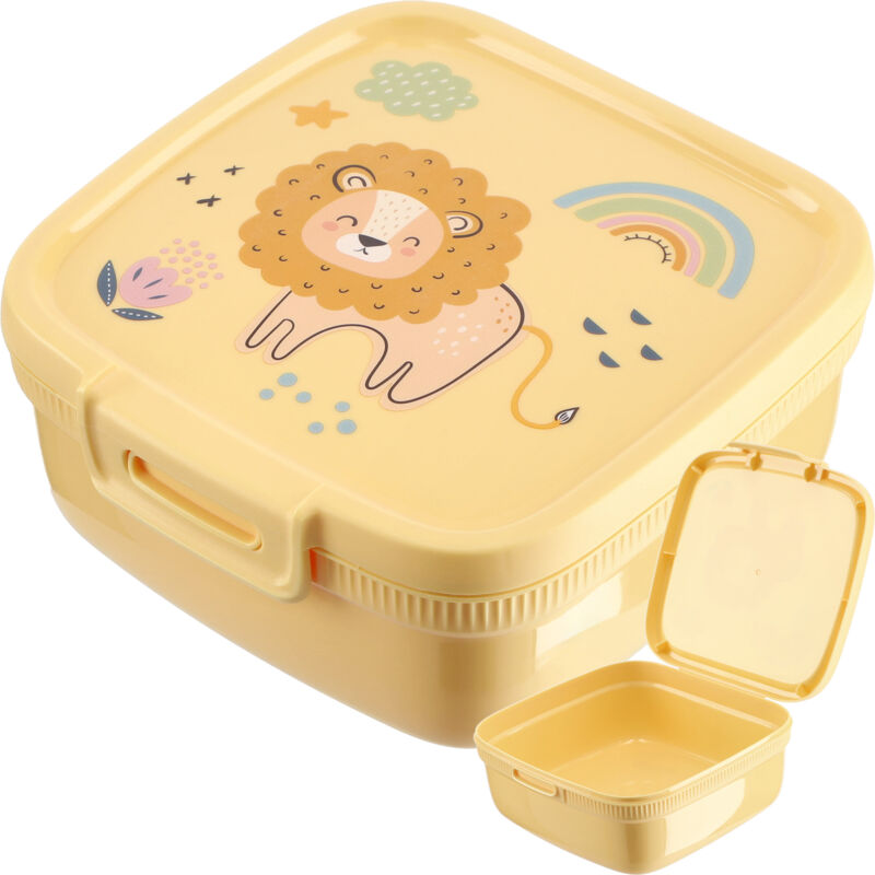 Curver Snap Box Behälter mit Teiler, 0.9L, Gelb