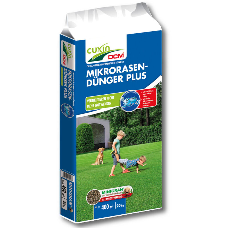 Cuxin - dcm Mikrorasen Dünger Plus 20 kg Rasendünger Moosverdränger Langzeitdünger