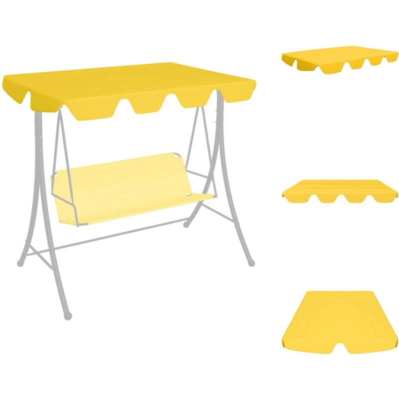 Dächer für Pavillions - Living Ersatzdach für Hollywoodschaukel Gelb 188/168x145/110 cm - Gelb