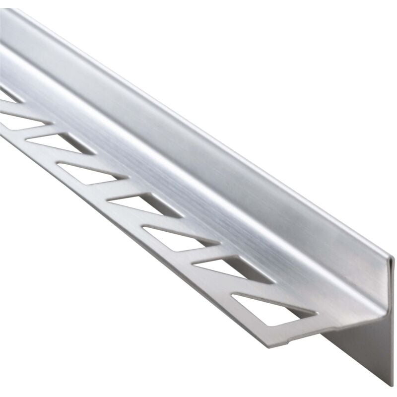 Gefällekeil Dusche, Gefälleprofil, Silber Duschprofil für begehbare Dusche, Edelstahl korrosionsbeständig - Gefälleprofil 148cm, Höhe 12,5mm, Rechts