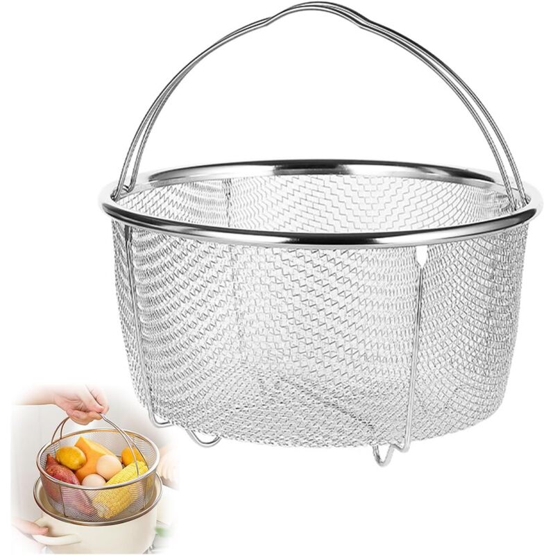 Dampfgareinsatz aus Drahtgeflecht, Dampfgarer, Schnellkochtopfeinsatz, Gemüsedampfgareinsatz, Instant Pot Dampfgareinsatz aus Edelstahl, zum Dämpfen