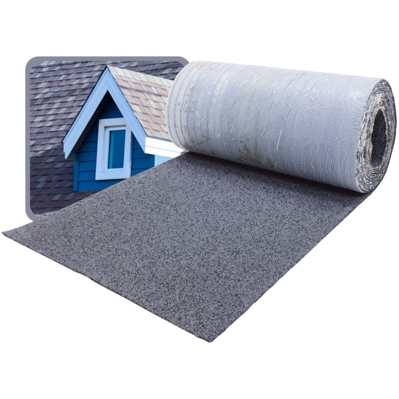 Dachschindeln, Firstabdeckung 5m x 32cm, Bitumen Firstband für Gartenhaus, Carport - Grau - Daprona