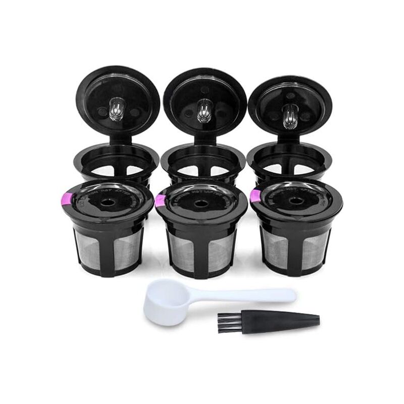 Das 6er-Pack leerer Kaffeepads ist wiederverwendbar und nachfüllbar und passt auf die meisten Keurig 1.0- und 2.0-Kaffeemaschinen.