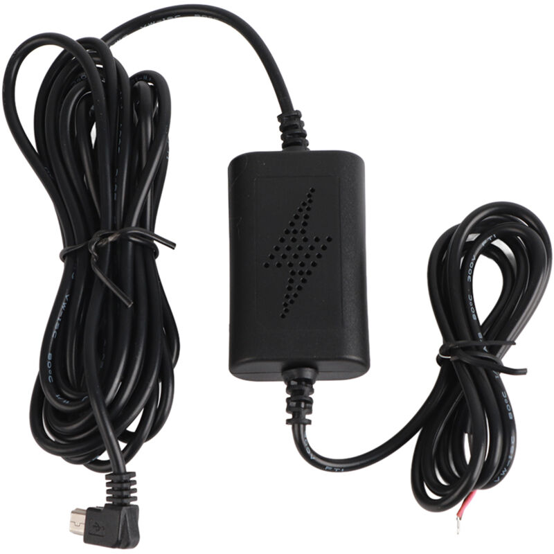 Dashcam-Verkabelungsset – 12 V/24 V auf 5 V 2,5 A, Mini-USB-Anschluss, linker Winkel, für Parküberwachung