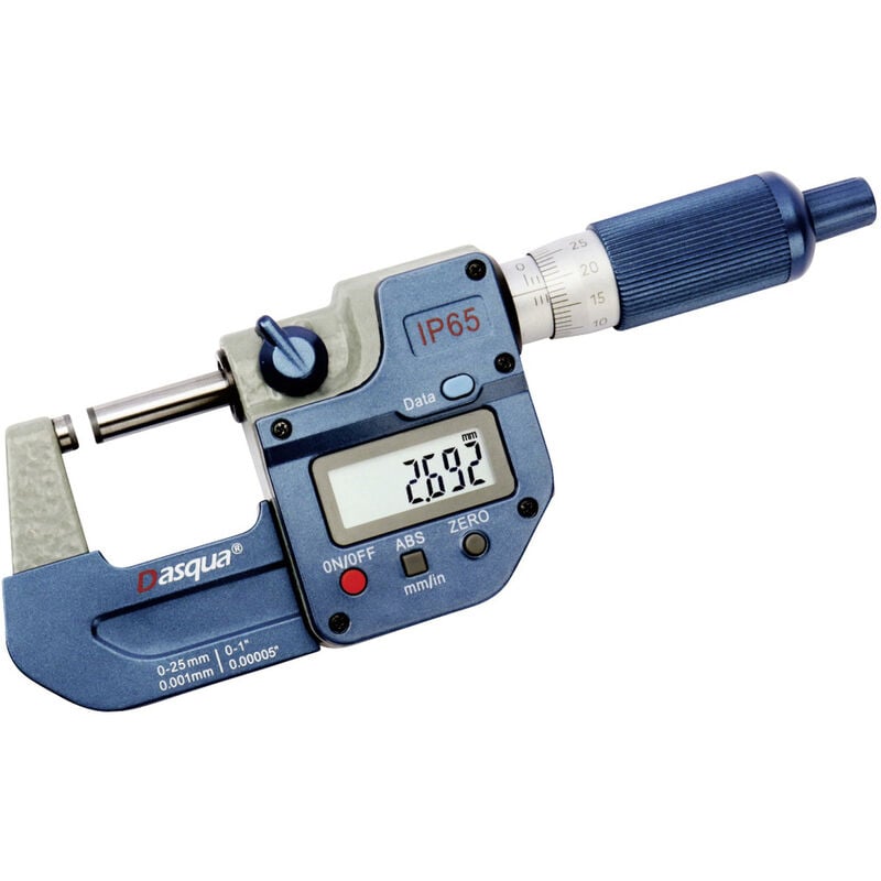 Dasqua 4410-1105-A Neue verbesserte digitale Außenmessschraube IP65 mit doppelten IP67-Chips