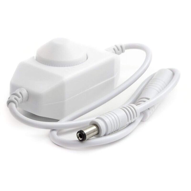 DC 12V-24V 3A LED-Streifen-Dimmer-Schalter-Controller, SMD-LED-Streifen-Drehdimmer, COB-LED-Streifen-Dimmschalter, 5,5 mm x 2,1 mm DC-Buchse für