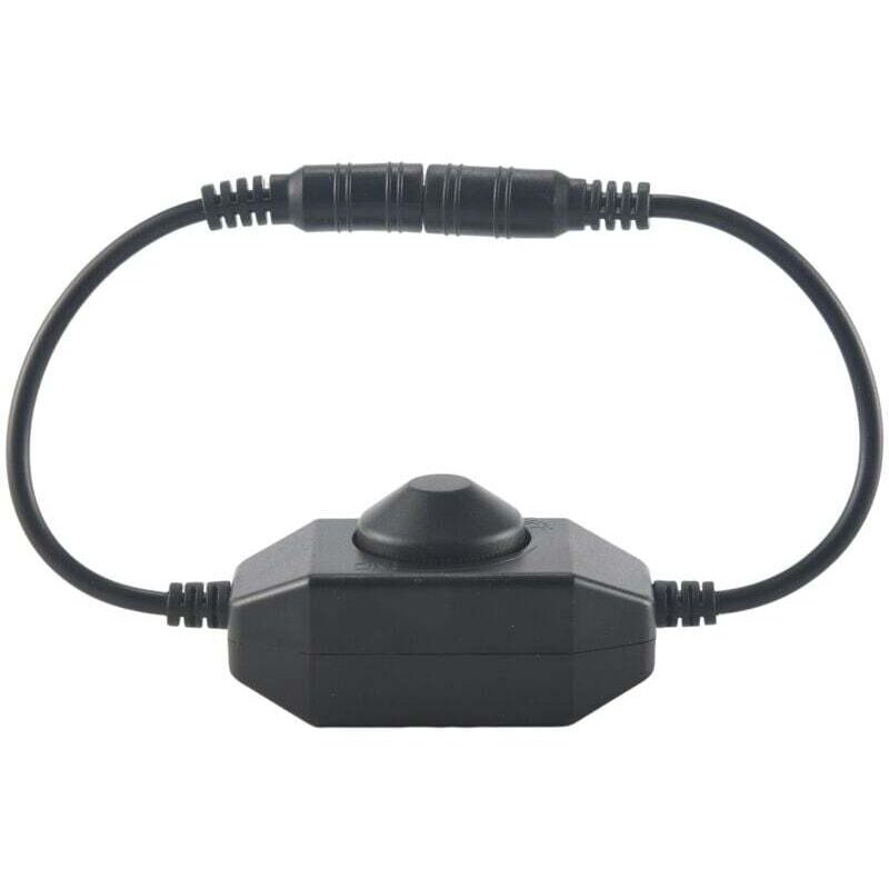 DC 12V-24V 6A Dimmerschalter für LED-Streifen und LED-Streifen 3528 5050 5630 Schwarz