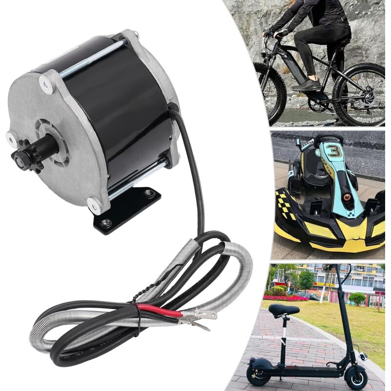 DC Motor 500W, Elektromotor E-Scooter 1700 U/min Magnetmotor für Moped Fahrräder Pocket Bike Roller E-Bike Elektrofahrzeuge