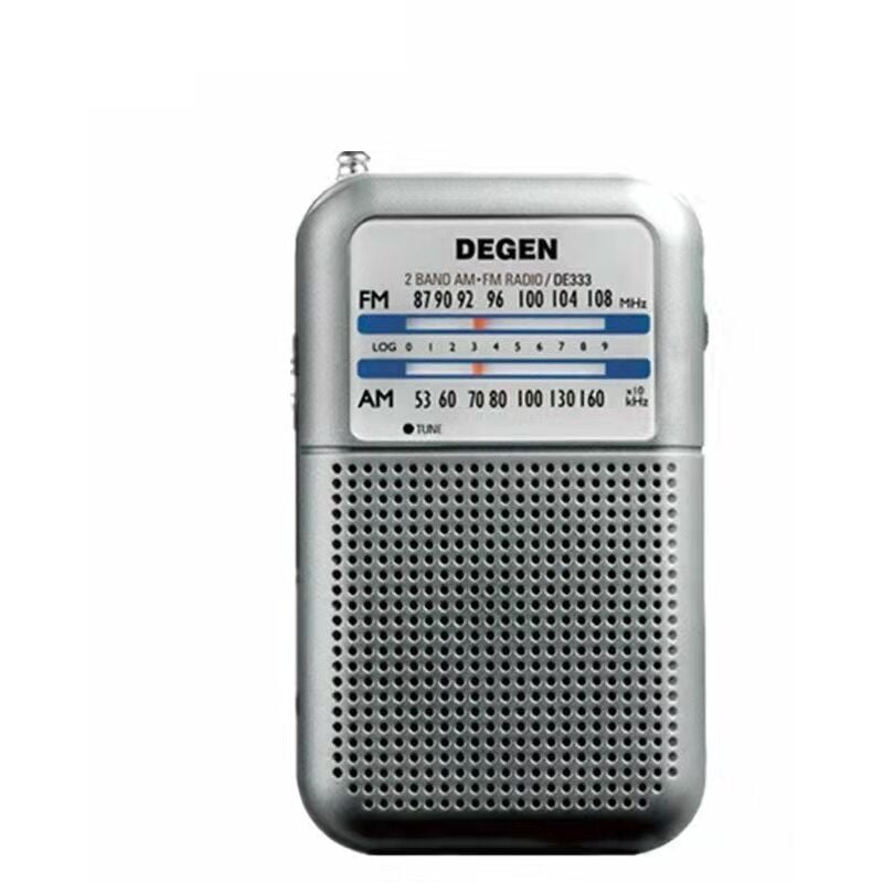 DE-333 Tragbares Mini-Radio, batteriebetriebenes FM/AM-Radio mit Signalanzeige, ausgezeichneter Empfang, kleines Taschenradio zum Spazierengehen und
