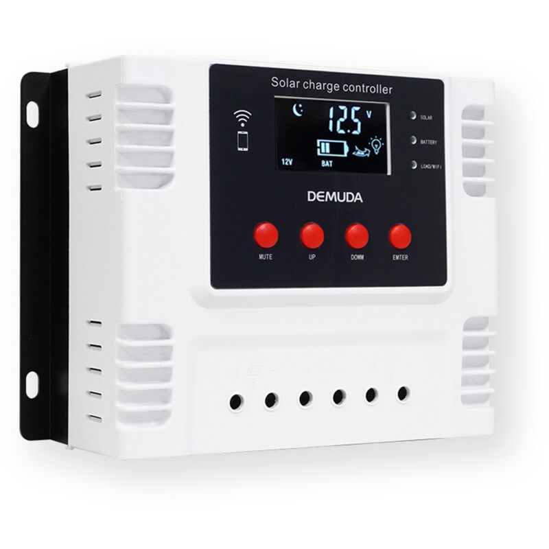 Decdeal PWM Intelligent Solar Lades Controller Mobilephone App Control Echtzeit-Datenüberwachungsgerät LED-Anzeige 12V/24 V Controller für LeadaCid