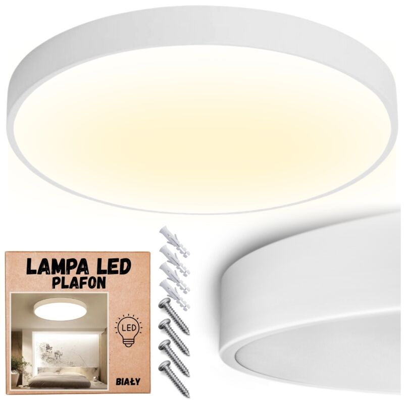 Deckenaufbauleuchte, rund, flimmerfrei, kaltweiß, LED, Kaltfarbe