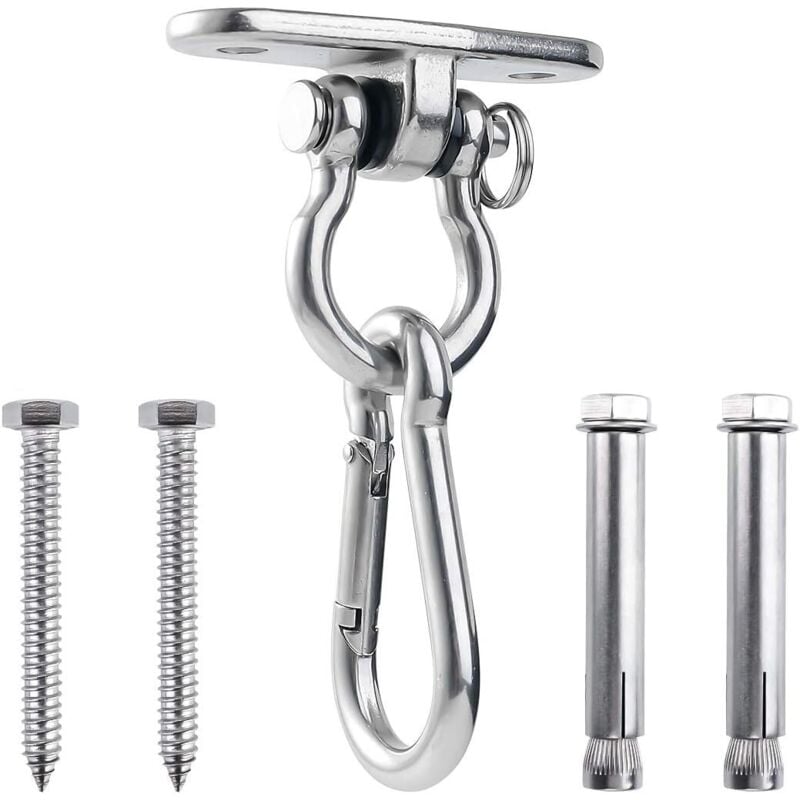 Deckenhaken, 450 kg Tragkraft, Decken-/Wandmontagehaken, Deckenhalterung, Hängetrainer-Hängeset für Hängesessel, Hängematte, Sling-Trainer, Boxsack,