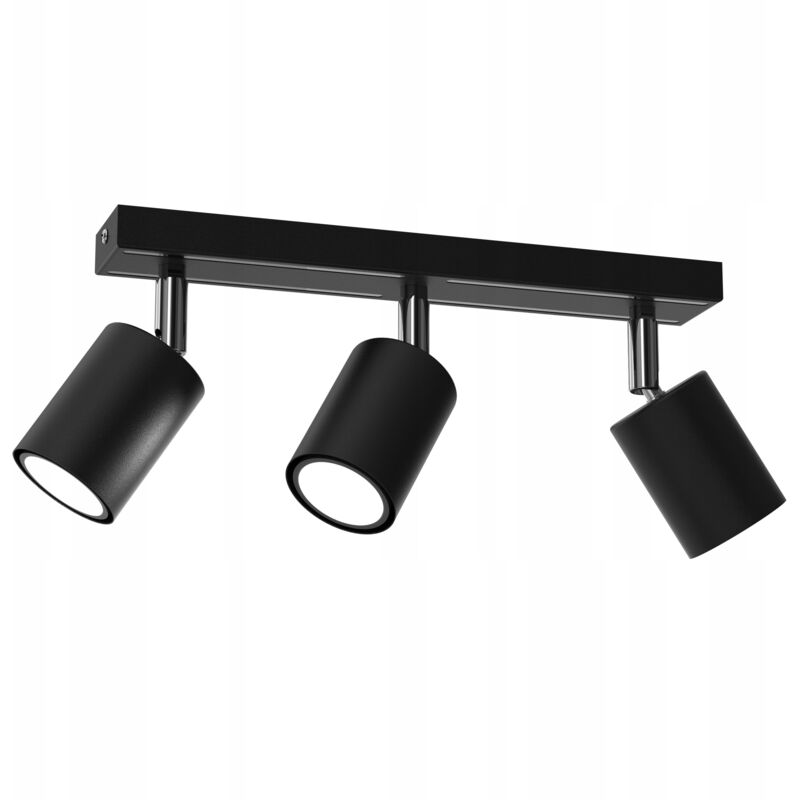 Deckenlampe Deckenlampe, verstellbarer Streifen, 3x GU10, schwarz, chrom