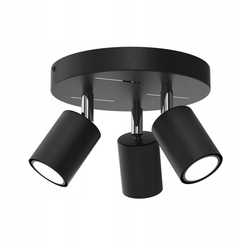 Deckenlampe Deckenlampe, verstellbarer Streifen, 3x GU10, schwarz, chrom