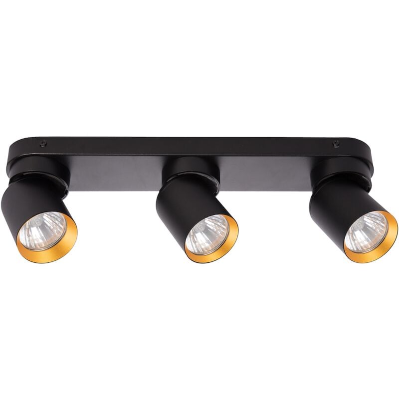 Deckenleuchte Andy 3xGU10 Schwarz + Gold