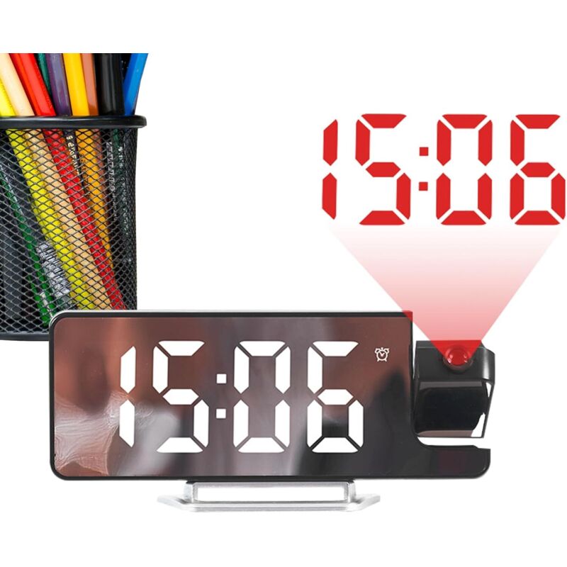 Deckenprojektor Uhr Für Schlafzimmer - Projektionswecker Decke - Automatische Helligkeitsanpassung Für Schlafzimmer Jugendliche Küche Reisen