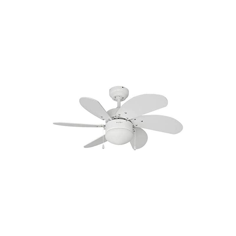 EDM - Deckenventilator Modell aral white Leistung: 50w Flügel: ø76cm