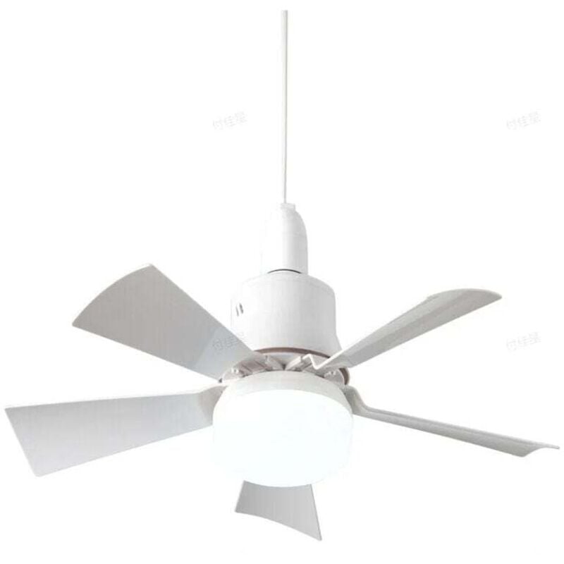 Deckenventilator mit Fernbedienung, leise, 5 Flügel, Deckenleuchte, E26, Deckenventilator, Sommer/Winter, Schlafzimmer, Esszimmer, Weiß