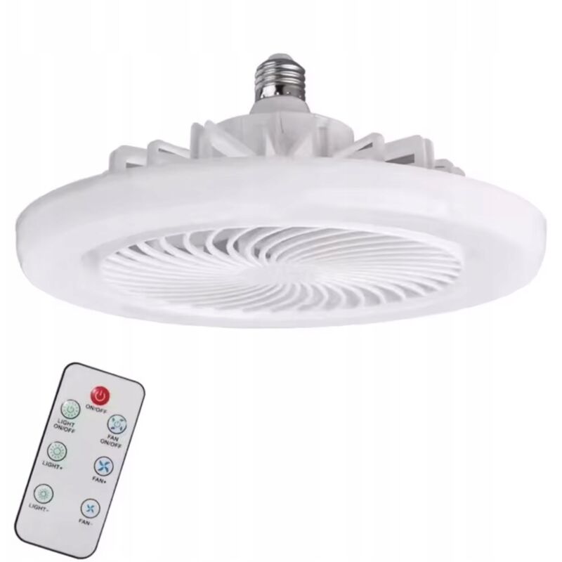 DECKENVENTILATOR mit LED-Beleuchtung, 360° drehbarer Deckenventilator + Fernbedienung