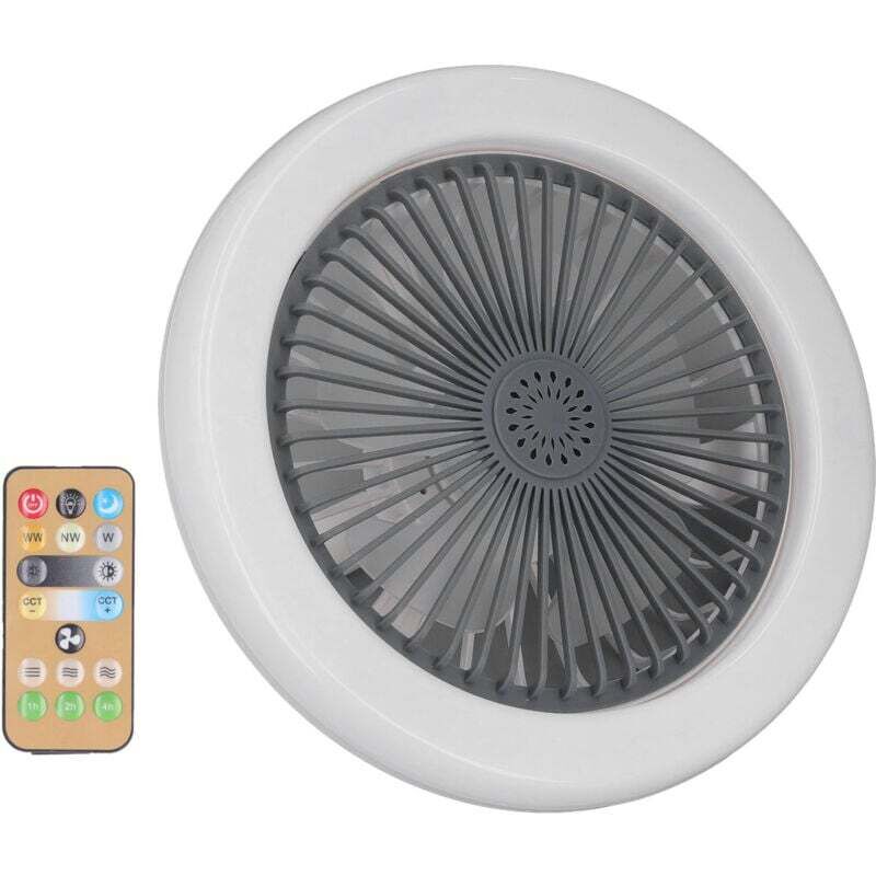 Deckenventilator mit Licht, 30 w E27 LED-Ventilatorlampe, dimmbare Zeitsteuerung mit Fernbedienung, leiser Deckenventilator, 3 Windgeschwindigkeiten